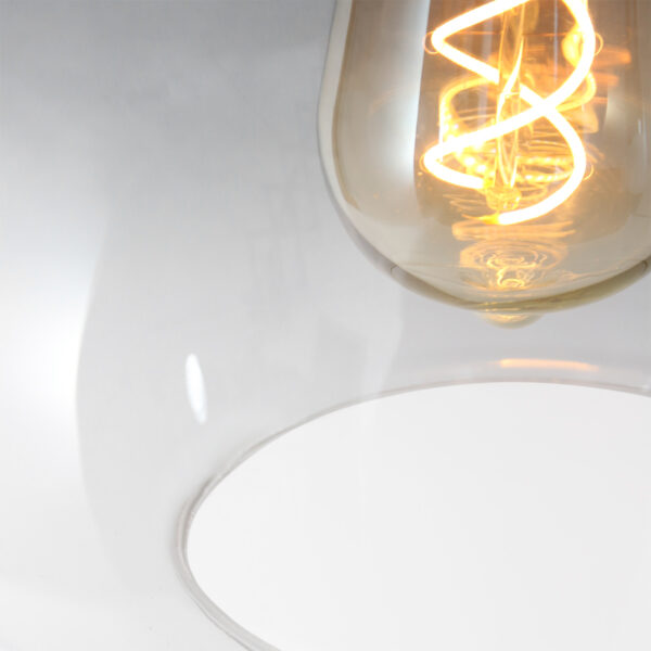Steinhauer Flere hanglamp - E27 - in  hoogte verstelbaar - ⌀25 cm - rookglas - Image 3