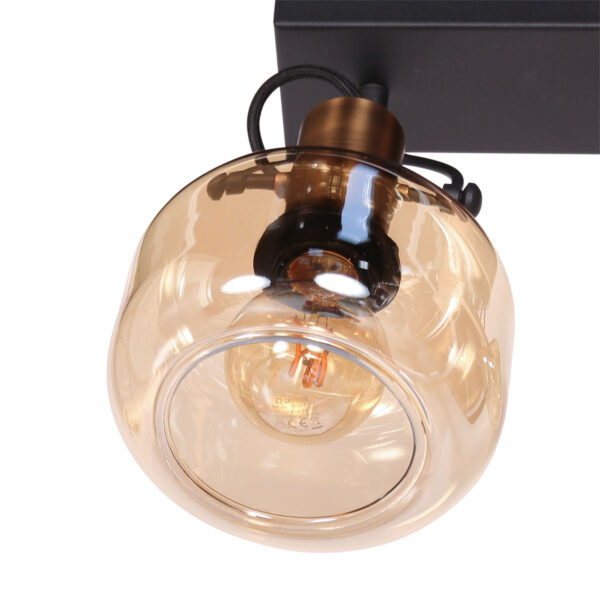 Steinhauer Glaslic wandlamp –– brons en zwart - Image 2