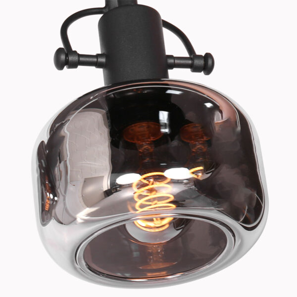 Steinhauer Glaslic wandlamp –– smokeglas en zwart - Image 3