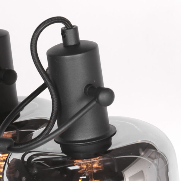 Steinhauer Glaslic wandlamp –– smokeglas en zwart - Image 4