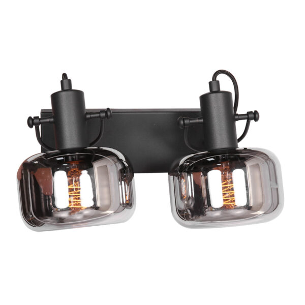 Steinhauer Glaslic wandlamp –– smokeglas en zwart - Image 9