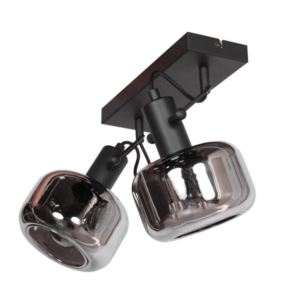 Steinhauer Glaslic wandlamp –– smokeglas en zwart - Image 10