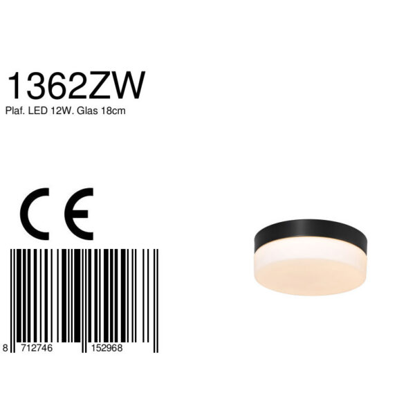 Steinhauer Ikaro plafonnieres – ø 18 cm – Ingebouwd (LED) – wit en zwart - Image 7