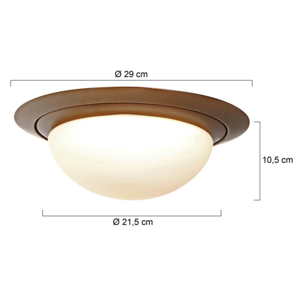 Steinhauer Ikaro plafonnieres –– brons en wit - Image 5