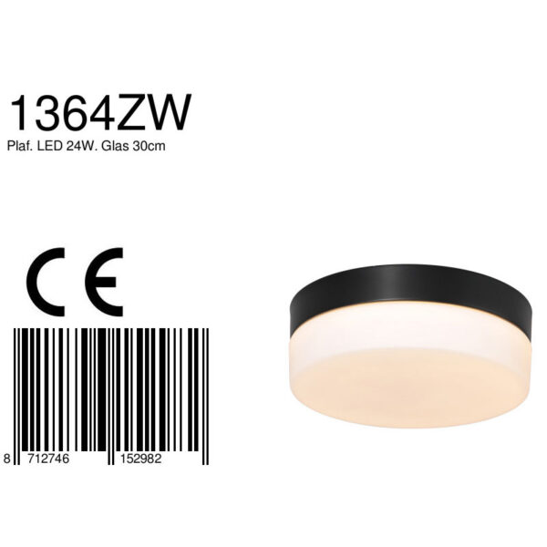 Steinhauer Ikaro plafonnieres – ø 30 cm – Ingebouwd (LED) – wit en zwart - Image 7