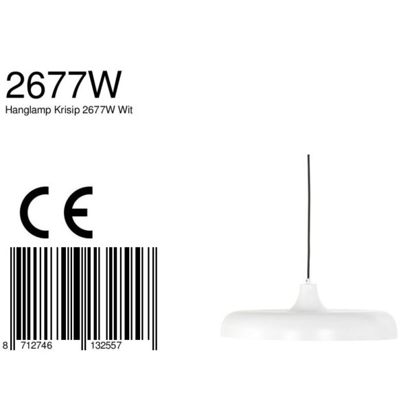 Steinhauer Krisip hanglamp - Ø 55cm - E27 - wit - Image 9