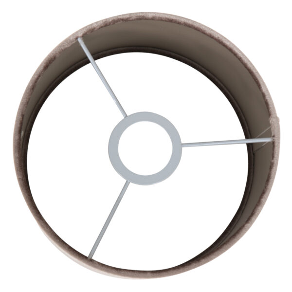 Steinhauer Prestige Chic lampenkap - velvet - rond - kap Ø20 cm - 15 cm hoog - warm grijs - Image 4