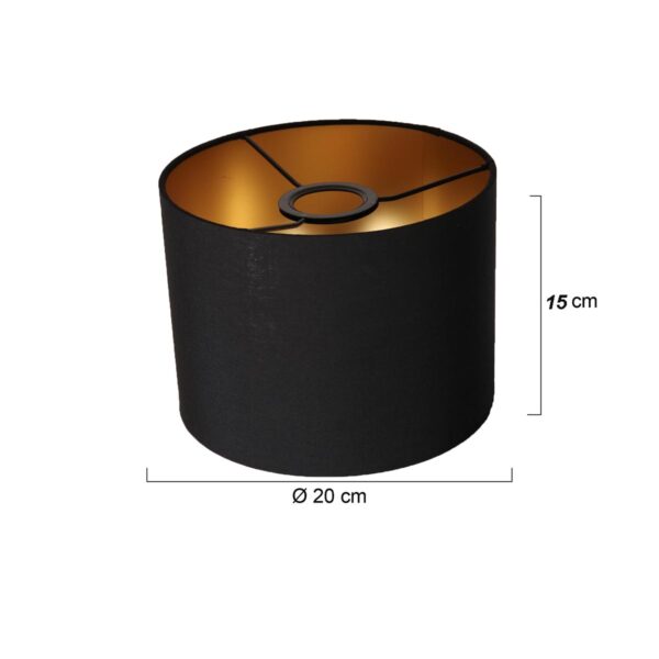 Steinhauer lampenkap - mat - kap Ø20 cm - hoogte 12 cm - rond - zwart - Image 5