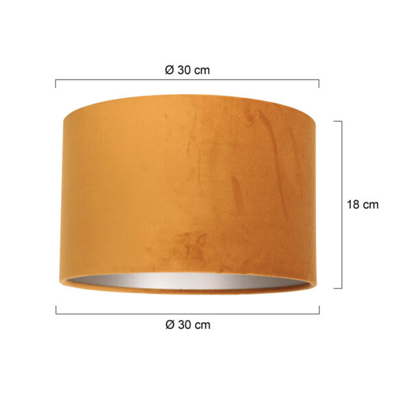 Steinhauer Prestige Chic lampenkap - velvet - rond - kap Ø30 cm - 18 cm hoog - goud - Image 5