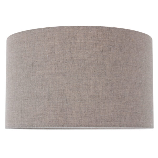 Steinhauer Prestige Chic lampenkap - linnen - kap Ø30 cm - 18 cm hoog - rond - bruin - Afbeelding 2