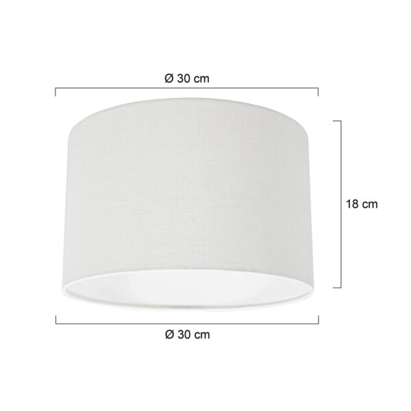 Steinhauer Prestige Chic lampenkap - linnen - kap Ø30 cm - 18 cm hoog - rond - wit - Image 5