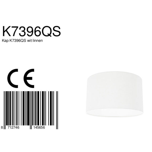Steinhauer Prestige Chic lampenkap - linnen - kap Ø30 cm - 18 cm hoog - rond - wit - Image 6