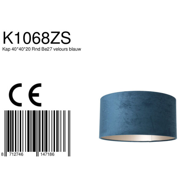 Steinhauer ronde lampenkap blauw 40cm - Image 6