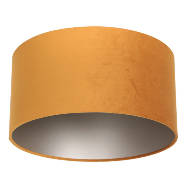 Steinhauer Prestige Chic lampenkap - velours - kap Ø 40 cm - 20 cm hoog - rond - okergeel - Image 2
