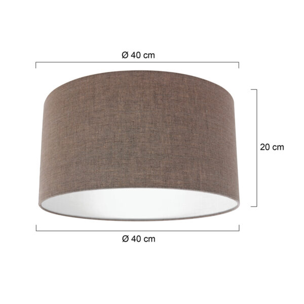 Steinhauer Prestige Chic lampenkap - linnen - kap Ø 40 cm - 20 cm hoog - rond - bruin - Image 5