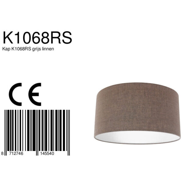 Steinhauer Prestige Chic lampenkap - linnen - kap Ø 40 cm - 20 cm hoog - rond - bruin - Image 6