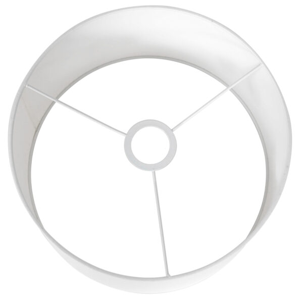 Steinhauer Prestige Chic lampenkap - gladde stof - kap Ø 40 cm - hoogte 20 cm - rond - wit - Image 4