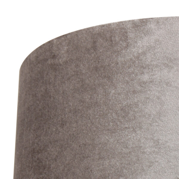 Steinhauer Prestige Chic lampenkap - velours - kap Ø 40 cm - 20 cm hoog - rond - grijs/zilver - Image 3