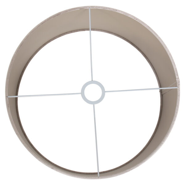 Steinhauer Prestige Chic lampenkap - velours - kap Ø 40 cm - 20 cm hoog - rond - grijs/zilver - Image 4