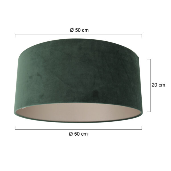 Steinhauer Prestige Chic lampenkap - velours - kap Ø 50 cm - 20 cm hoog - rond - groen - Image 5