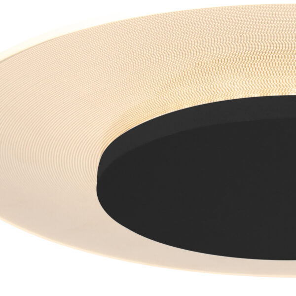 Steinhauer Lido plafonnière - incl. LED - Ø 36cm - zwart met plexiglas - Image 3