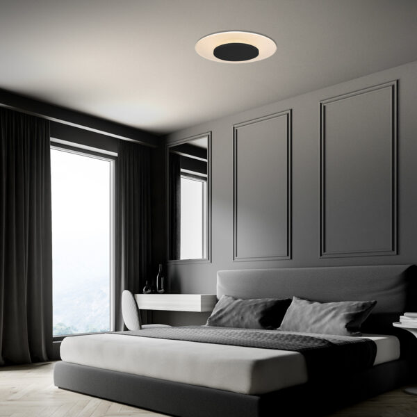 Steinhauer Lido plafonnière - incl. LED - Ø 42cm - zwart met plexiglas - Image 2