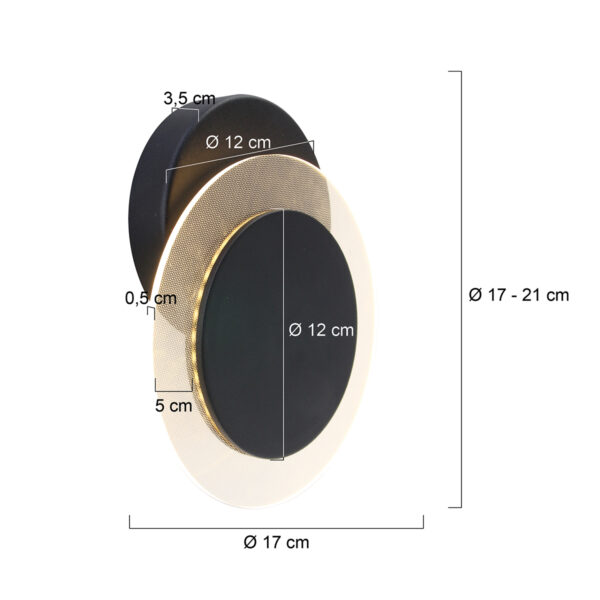 Steinhauer Eclipse plafondlamp - ingebouwd LED - draaibaar - Ø 17 cm - zwart - Image 7