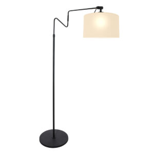 Steinhauer Linstrom vloerlamp – E27 (grote fitting) – Zwart