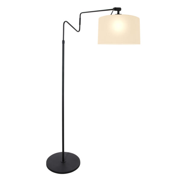 Steinhauer Linstrom vloerlamp – E27 (grote fitting) – Zwart