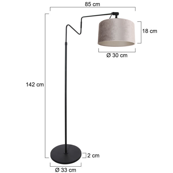 Steinhauer Linstrøm vloerlamp –– zilver en zwart - Image 5