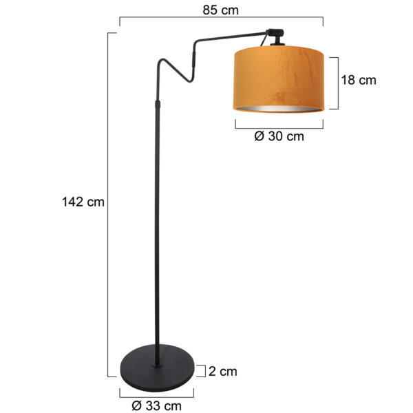 Steinhauer Linstrøm vloerlamp –– goud en zwart - Afbeelding 5