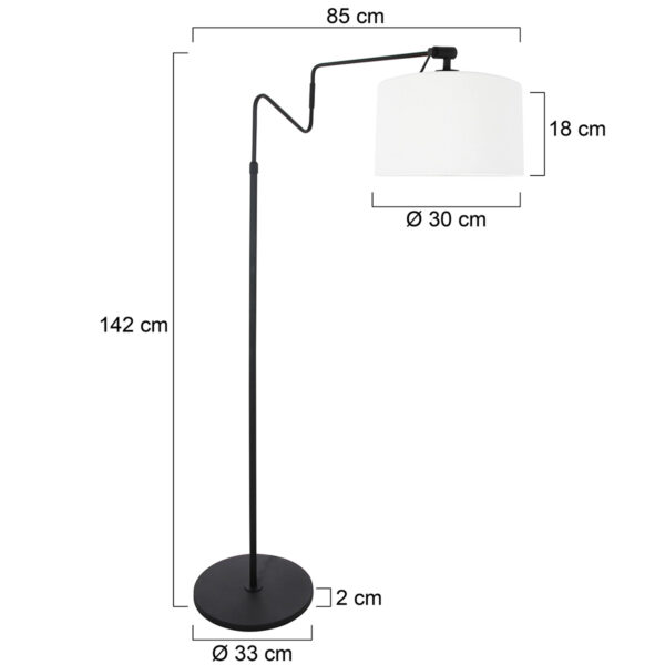 Steinhauer Linstrøm vloerlamp –– wit en zwart - Image 5