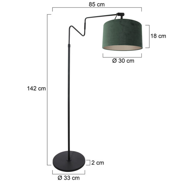 Steinhauer Linstrøm vloerlamp –– groen en zwart - Image 5