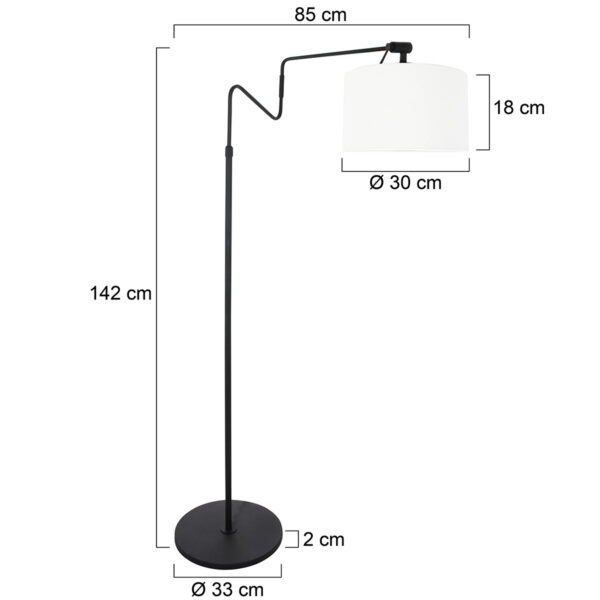 Steinhauer Linstrøm vloerlamp –– wit en zwart - Image 5