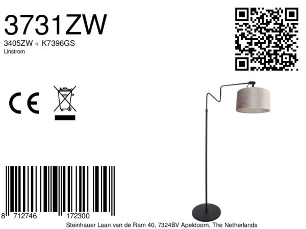 Steinhauer Linstrøm vloerlamp –– zilver en zwart - Image 6