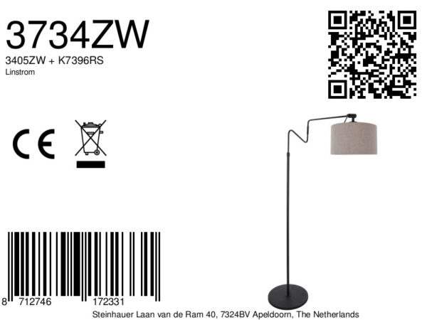 Steinhauer Linstrøm vloerlamp –– bruin en zwart - Afbeelding 6