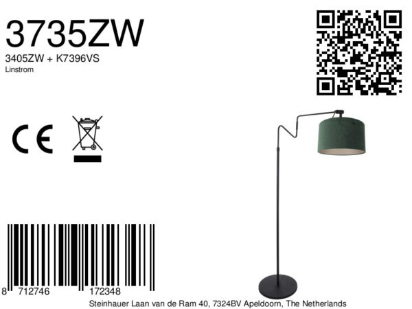 Steinhauer Linstrøm vloerlamp –– groen en zwart - Image 6
