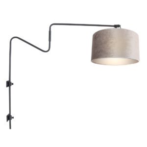 Steinhauer Linstrom wandlamp – E27 (grote fitting) – Zwart