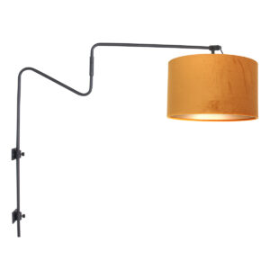 Steinhauer Linstrom wandlamp – E27 (grote fitting) – Zwart