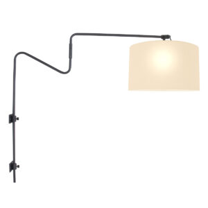 Steinhauer Linstrom wandlamp – E27 (grote fitting) – Zwart