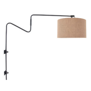 Steinhauer Linstrom wandlamp – E27 (grote fitting) – Zwart