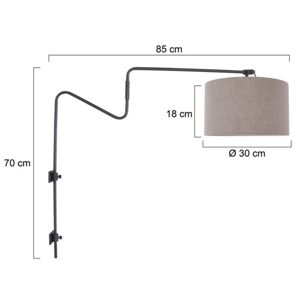 Steinhauer Linstrøm wandlamp –– bruin en zwart - Image 5