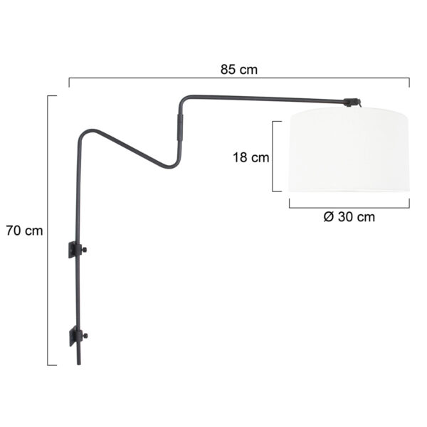 Wandlamp met lichte kap Steinhauer Linstrom - Image 5