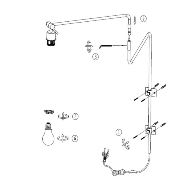 Steinhauer Linstrøm wandlamp –– bruin en zwart - Image 7