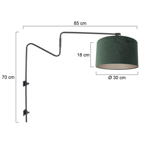 Steinhauer Linstrøm wandlamp –– groen en zwart - Image 5