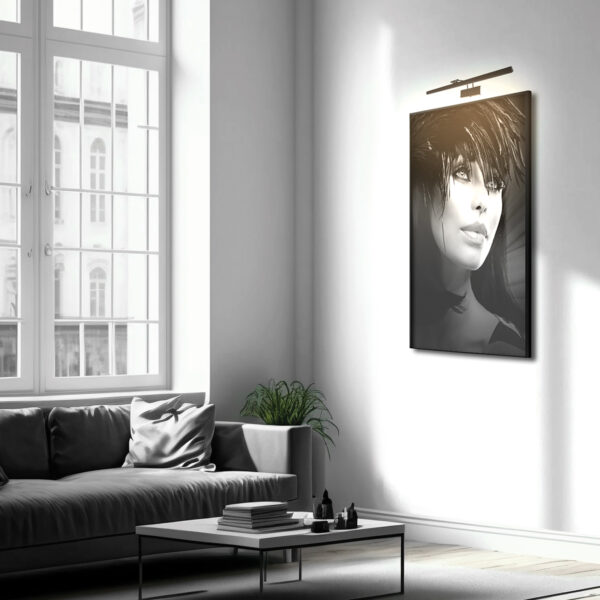Steinhauer Litho schilderijlamp - 60 cm breed - incl. LED - incl. dimmer - zwart - Image 2