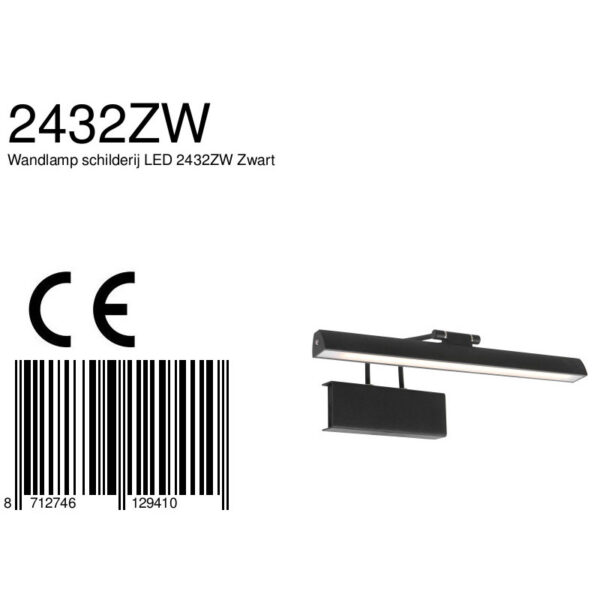 Steinhauer Litho schilderijlamp - 32 cm breed - incl. LED - incl. dimmer - zwart - Image 7