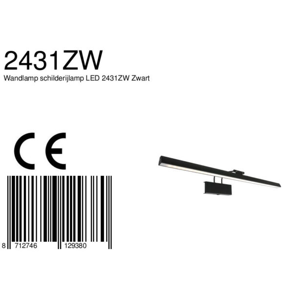 Steinhauer Litho schilderijlamp - 60 cm breed - incl. LED - incl. dimmer - zwart - Image 8