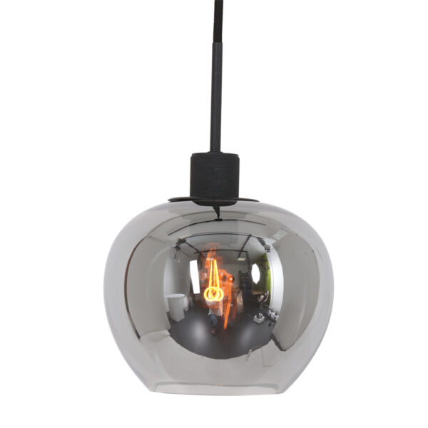 Steinhauer Lotus hanglamp – E27 (grote fitting) – smokeglas en zwart - Image 2