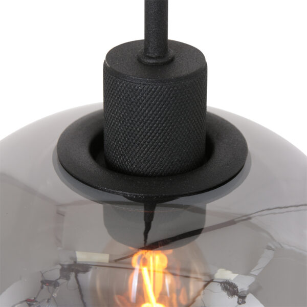 Steinhauer Lotus hanglamp – E27 (grote fitting) – smokeglas en zwart - Image 3